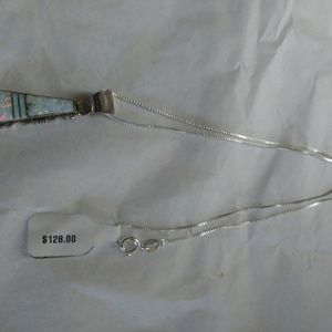 Sterling silver and Opal Pendant on a silver chain